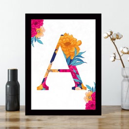 Wallity Cuadro decorativo enmarcado en MDF Multicolor 24 x 29 cm